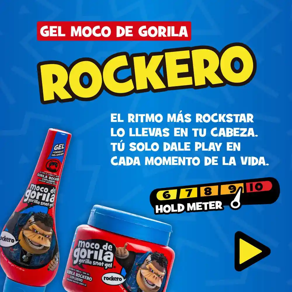 Moco De Gorila Gel Cabello Rockero