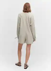 Enterizo Mono Bambú Piedra Talla M Mujer Mango