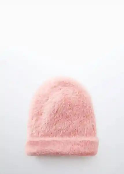 Gorro Fluffy Rosa Pastel Talla 99 Mujer Mango