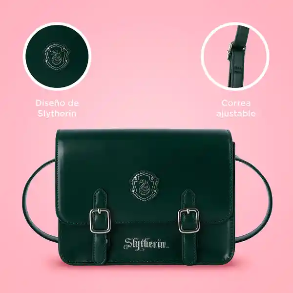 Bolso Estilo Preppy Serie Harry Potter Slytherin Miniso