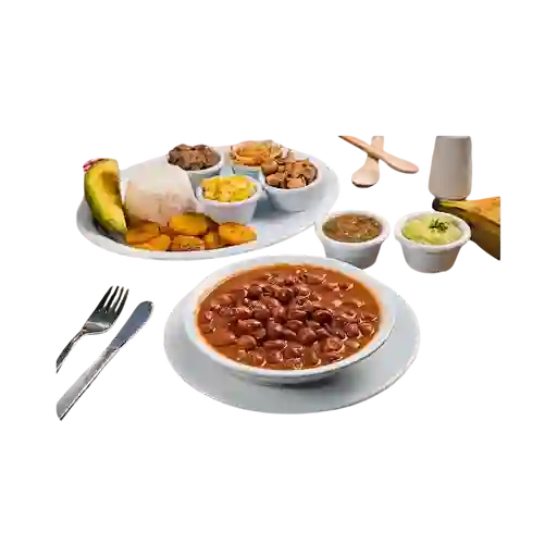 Cazuela de frijol grande