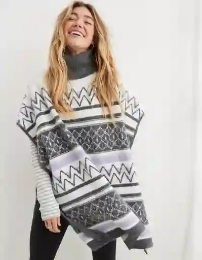Cárdigan Aerie Gris Talla: Medium American Eagle