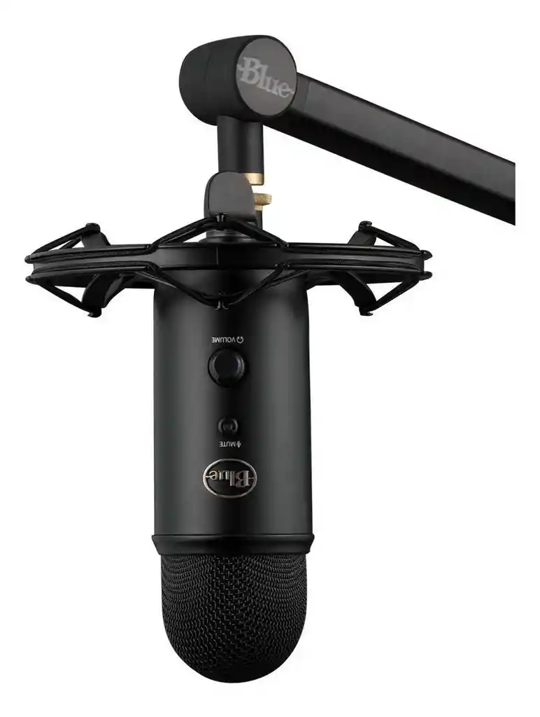 Blue Micrófono Yeticaster Condensador Multipatrón Negro