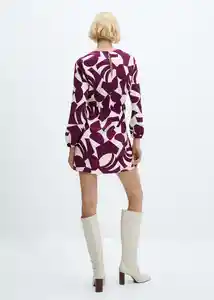 Vestido Murcia Burdeos Talla M Mujer Mango