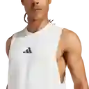 Adidas Camiseta D4T Int Tank Entrenamiento Hombre Blanco Talla M