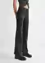 Jean Slim Flat Negro Talla 20 Teen Niñas Mango