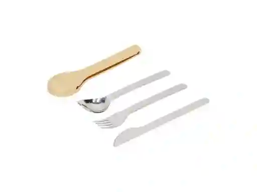 Set Cubiertos Reutilizables Acero Inoxidable Casaideas