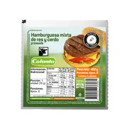 Colanta Hamburguesa Preasada