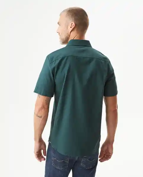 Camisa Oxford Duck Verde Sicomoro Ultraoscuro Talla S Chevignon