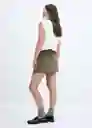 Falda Charlota Marrón Talla XS Mujer Mango