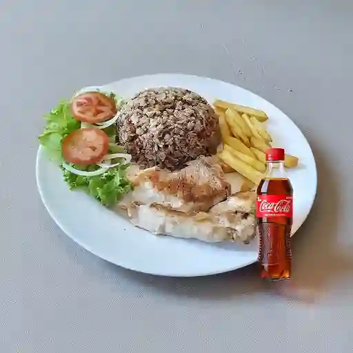 Combo Pechuga con Arroz + Coca Cola Original 400 ml