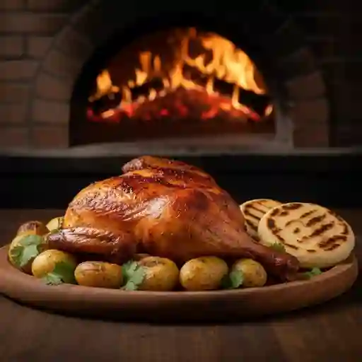 Medio pollo asado