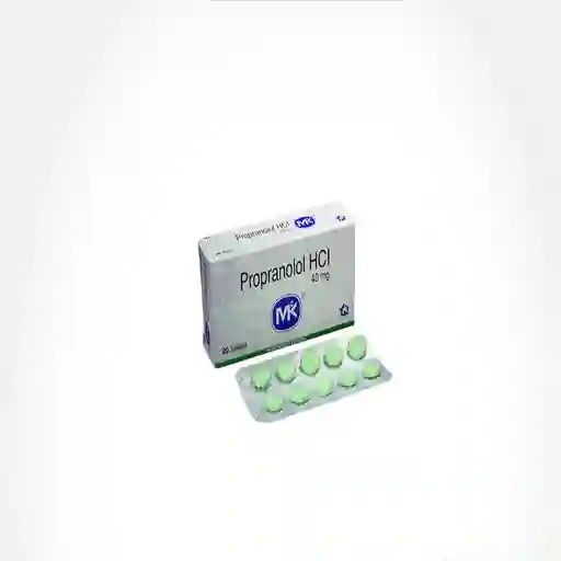 Tecnoquimicas Propranolol 40 Mg 20 Tabletas Mk