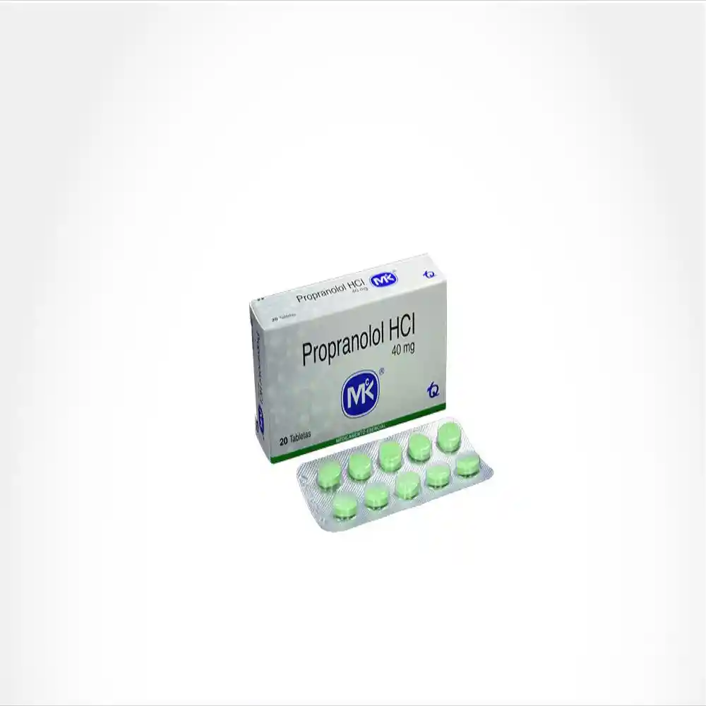 Tecnoquimicas Propranolol 40 Mg 20 Tabletas Mk