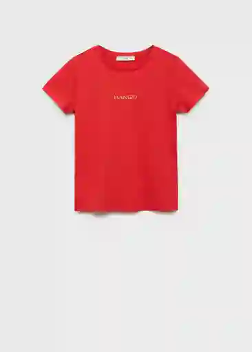 Camiseta Mangolog Rojo Talla S Mujer Mango