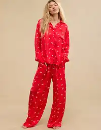 Pijama Rojo Aerie Talla X-SMALL 1628572 American Eagle