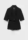 Blazer Americana Argelia Negro Talla S Mujer Mango