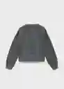 Buzo Sudadera Nyset Antracita Talla 12 Niña Mango