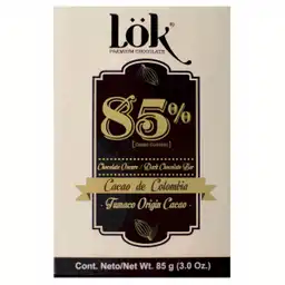 Lok Chocolate Oscuro en Barra 85 % de Cacao