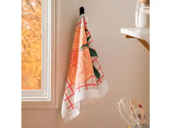 Paño de Cocina Velour Naranja Casaideas