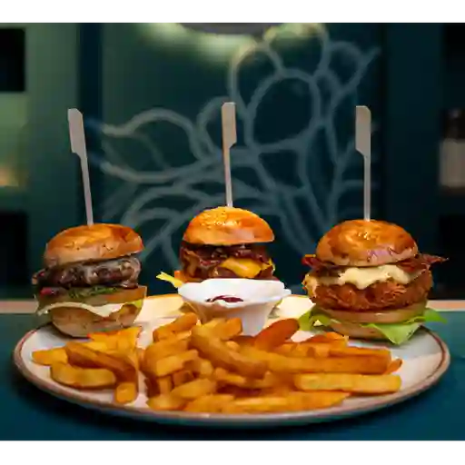 Burger party (tres mini burgers)