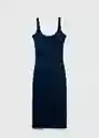 Vestido Maya Navy Talla S Mujer Mango