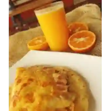 Arepa Loca con Tortilla de Huevos Locos