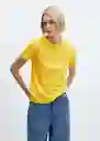 Camiseta Chalacai-X Amarillo Talla 24 Mujer Mango