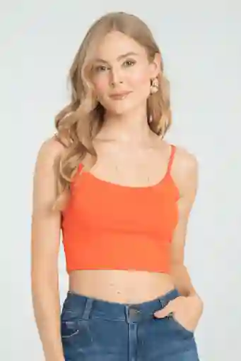 Crop Top Tiras Malibu Color Naranja Talla S Ragged