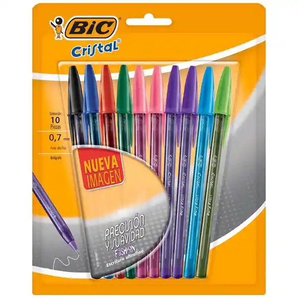 Bic Bolígrafo Cristal Fashion 0.7