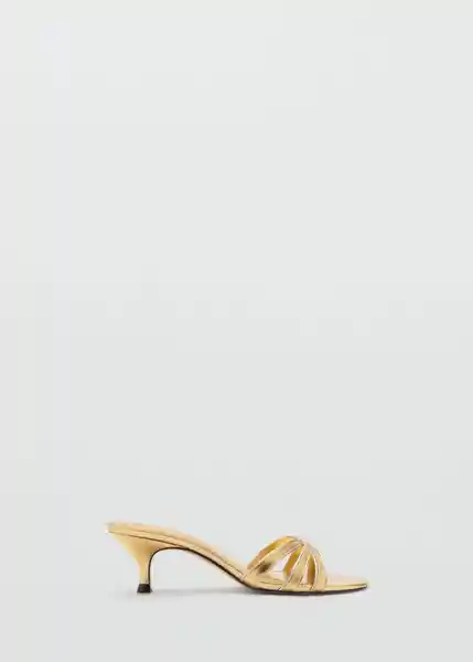 Sandalias Dora Oro Talla 36 Mujer Mango