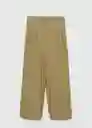 Pantalón Burbu-H Khaki Talla L Mujer Mango