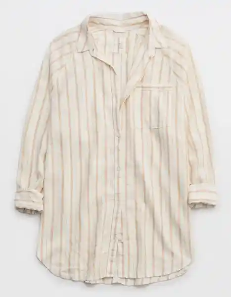 Camisa Aerie Beige Talla MEDIUM American Eagle