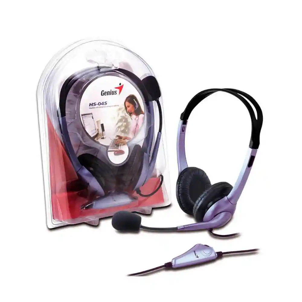 Genius Diadema con Micrófono Stereo HS-04S