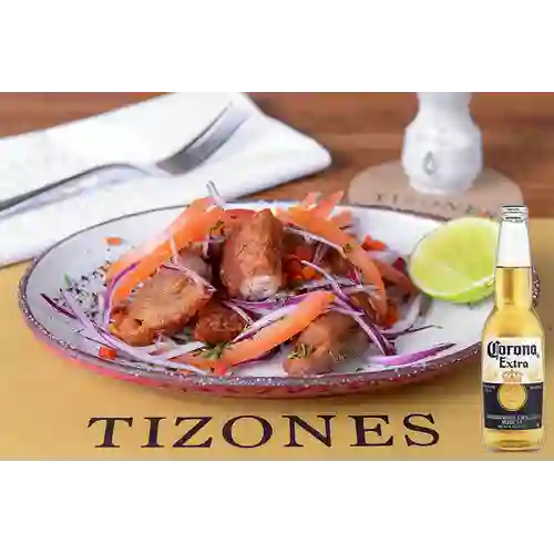 Combo Ceviche de Chicharrón + Corona 350 ml