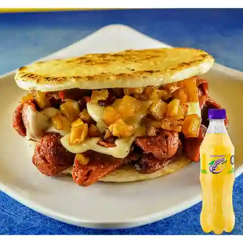 Arepa Rellena de Chorizo c/ Maduro +Quatro Org 400ML