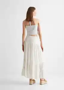 Falda Hippie Blanco Talla 20 Teen Niñas Mango