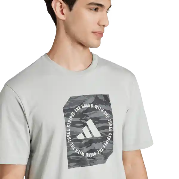Adidas Camiseta C Camo Box T Manga Corta Hombre Gris Talla XL