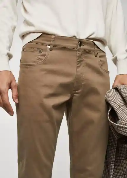 Pantalón Paul Beige Talla 40 Hombre Mango