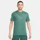 Nike Camiseta M Df Tee Run Division Para Hombre Verde Talla M