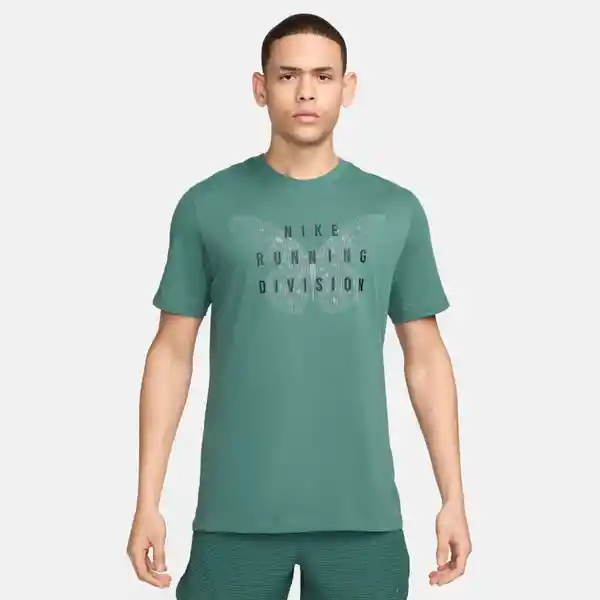 Nike Camiseta M Df Tee Run Division Para Hombre Verde Talla M