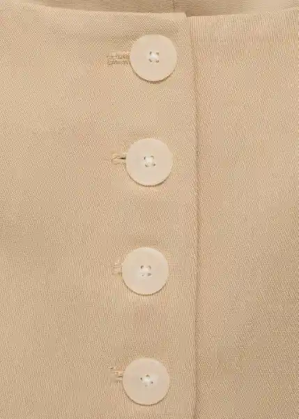 Chaleco Deia Beige Talla S Mujer Mango