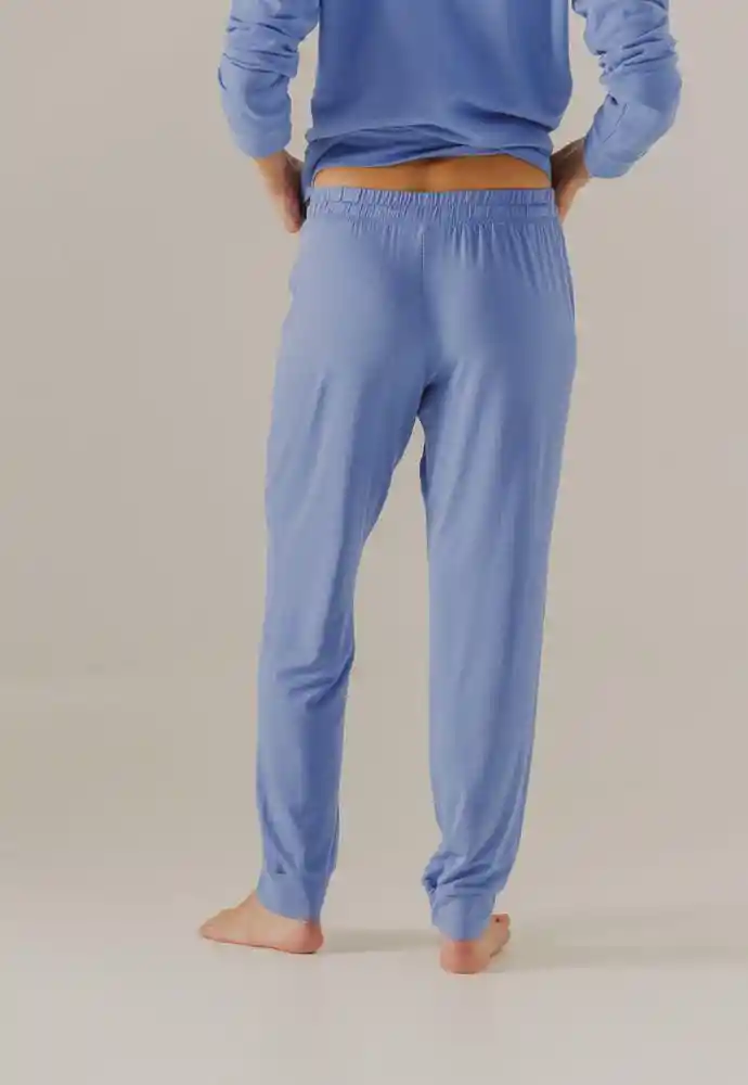 Pantalón Pijama Color Azul Talla M Bronzini