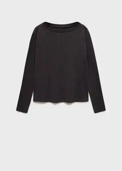 Camiseta Saco Gris Talla M Mujer Mango