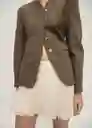 Falda Trilium Crudo Talla 38 Mujer Mango