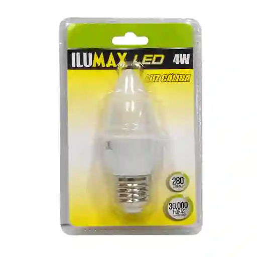 Ilumax Bombillo Led Velita 4W Luz Cálida E27 30000 Hora