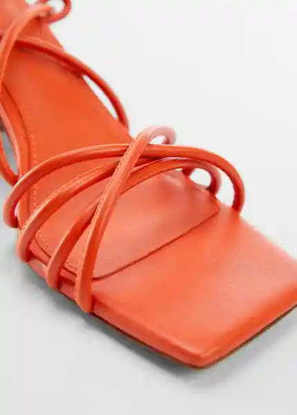 Sandalias Quad Naranja Talla 38 Mujer Mango