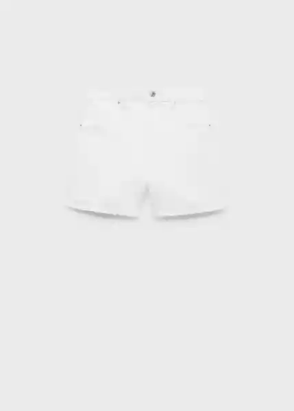 Short Zoey Blanco Talla 40 Mujer Mango
