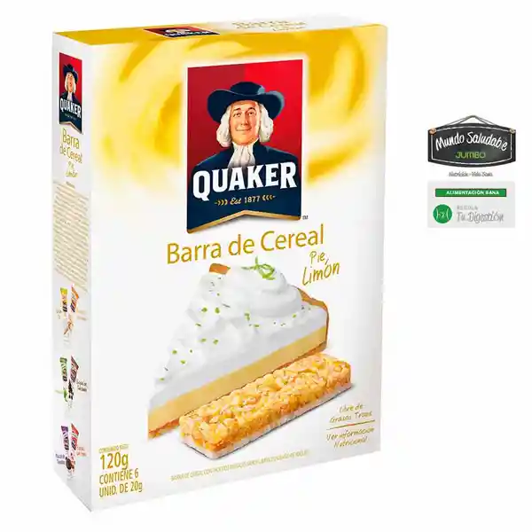 Quaker Barra de Cereal Pie de Limón