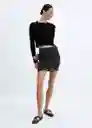 Falda Night Negro Talla S Mujer Mango